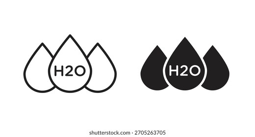 Elemento de diseño aislado de Vector de icono H2o. EPS10