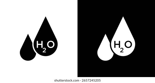 Plantilla del logotipo del Vector del icono de H2o para el gráfico y el Diseño web.
