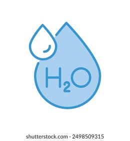 H2o icon vector stock illustration