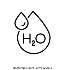 H2o icon vector stock illustration