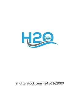 h2o logo design, H2O logo, H20 Letter Water Drop Logo Design With Water Wave Symbol Vector Illustration.
