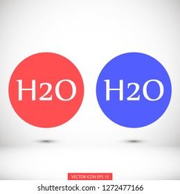 h2o vector icon 10 eps