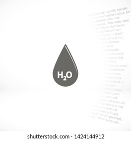 h2o vector icon 10 eps , Lorem ipsum Flat design