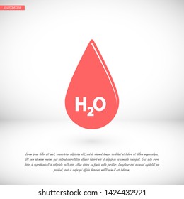 h2o vector icon 10 eps , Lorem ipsum Flat design