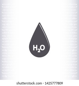 h2o vector icon 10 eps , Lorem ipsum Flat design