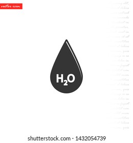 h2o vector icon 10 eps , Lorem ipsum Flat design