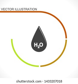 h2o vector icon 10 eps , Lorem ipsum Flat design