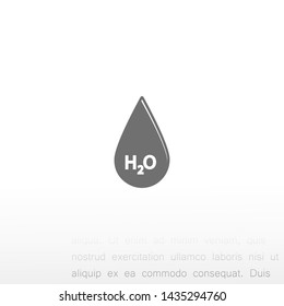 h2o vector icon 10 eps , Lorem ipsum Flat design