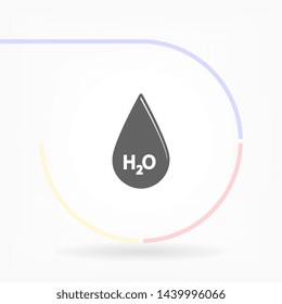 h2o vector icon 10 eps , Lorem ipsum Flat design