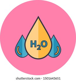 h2o vector icon. vector graphics