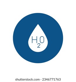 H2o vector icon which can easily modify or edit

