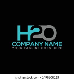 H2O & Water Company Logo Design 