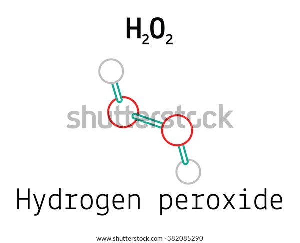 H2o2 Hydrogen Peroxide Molecule 库存矢量图 免版税 382085290