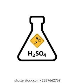 h2so4 icon on white background