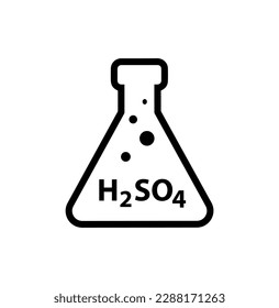 h2so4 icon on white background