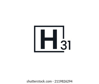 H31, 31H Logo de la letra inicial
