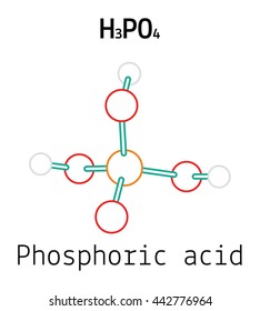 H3po4 Phosphoric Acid Molecule Stock Vector (Royalty Free) 442776964