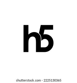 diseño de logotipo de letra de tipografía h5