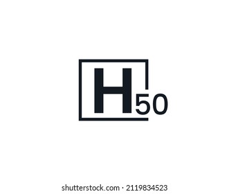 Logo de la letra inicial H50, 50H