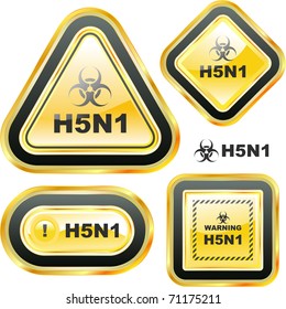 H5N1. Warning sign collection.