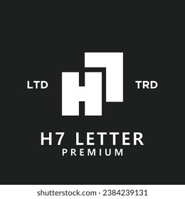 h7 letter logo icon design template