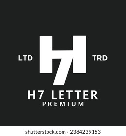 plantilla de diseño de icono de logotipo de letra h7