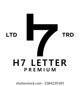 plantilla de diseño de icono de logotipo de letra h7