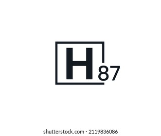 H87, 87H Initial letter logo