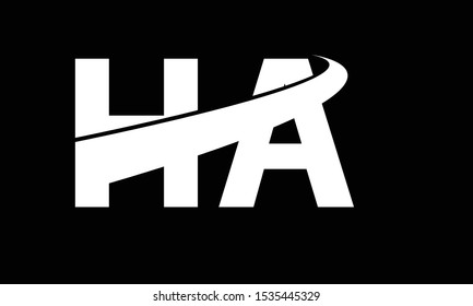 HA abstract vector logo monogram template