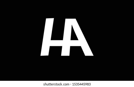HA abstract vector logo monogram template