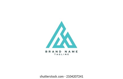 HA, AH, Abstract initial monogram letter alphabet logo design