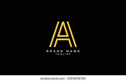 HA, AH, Abstract initial monogram letter alphabet logo design