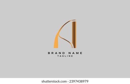 HA, AH, Abstract initial monogram letter alphabet logo design