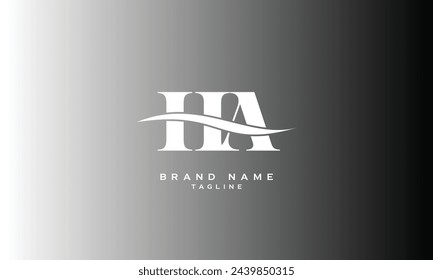 HA, AH, Abstract initial monogram letter alphabet logo design