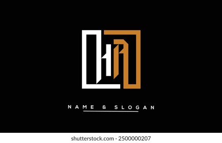 HA, AH Abstract Letters Logo Monogram