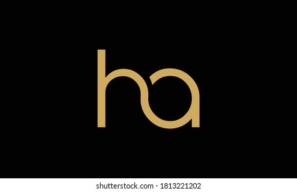 HA ,AH ,H ,A  Abstract Letters Logo Monogram