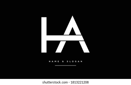 Ha Ah H Abstract Letters Logo Stock Vector (Royalty Free) 1813221208 ...