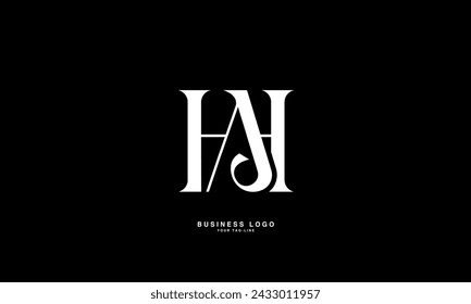 HA, AH, H, A, Abstract Letters Logo Monogram