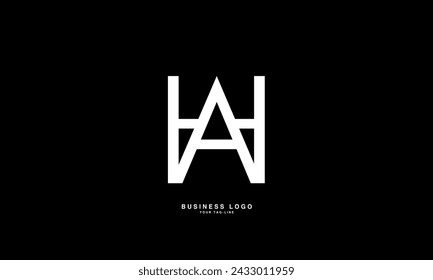 HA, AH, H, A, Abstract Letters Logo Monogram