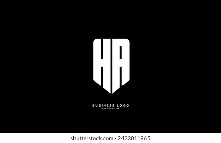 HA, AH, H, A, Abstract Letters Logo Monogram