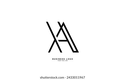 HA, AH, H, A, Abstract Letters Logo Monogram