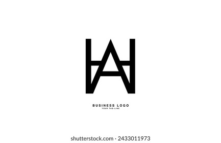 HA, AH, H, A, Abstract Letters Logo Monogram