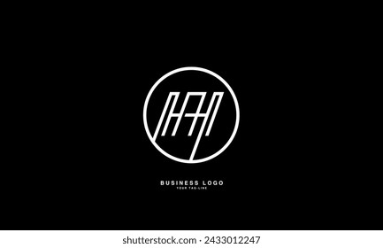 HA, AH, H, A, Abstract Letters Logo Monogram