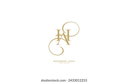 HA, AH, H, A, Abstract Letters Logo Monogram