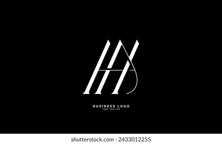 HA, AH, H, A, Abstract Letters Logo Monogram