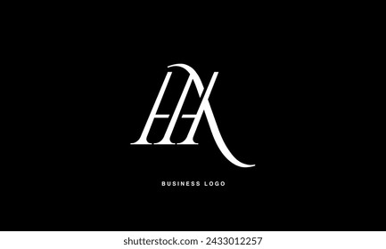 HA, AH, H, A, Abstract Letters Logo Monogram