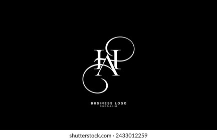 HA, AH, H, A, Abstract Letters Logo Monogram