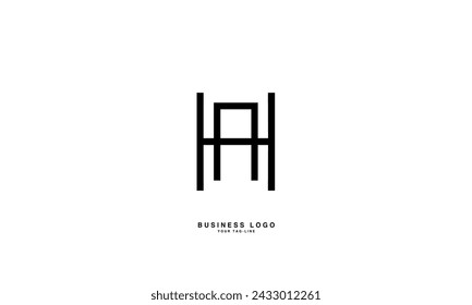 HA, AH, H, A, Abstract Letters Logo Monogram