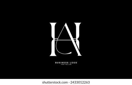 HA, AH, H, A, Abstract Letters Logo Monogram