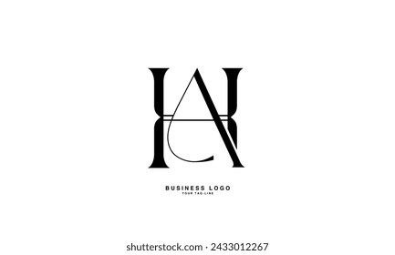 HA, AH, H, A, Abstract Letters Logo Monogram